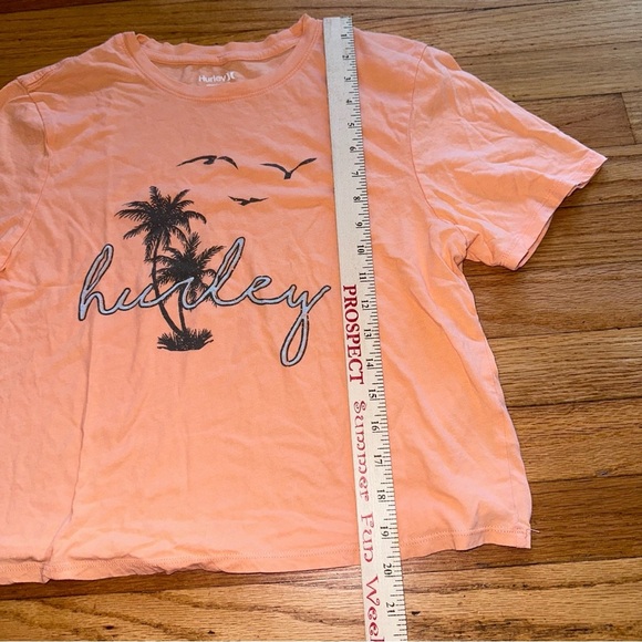 Hurley T-Shirt Women Orange Hurley Logo Cropped Cotton - Picture 4 of 5